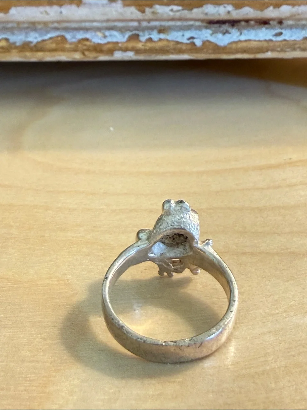 Vintage Sterling Silver Frog Ring